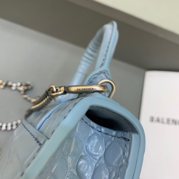 Balenciaga Hourglass Mini Handbag With Chain In Blue, For Women, Women's Bags 4.7in/12cm