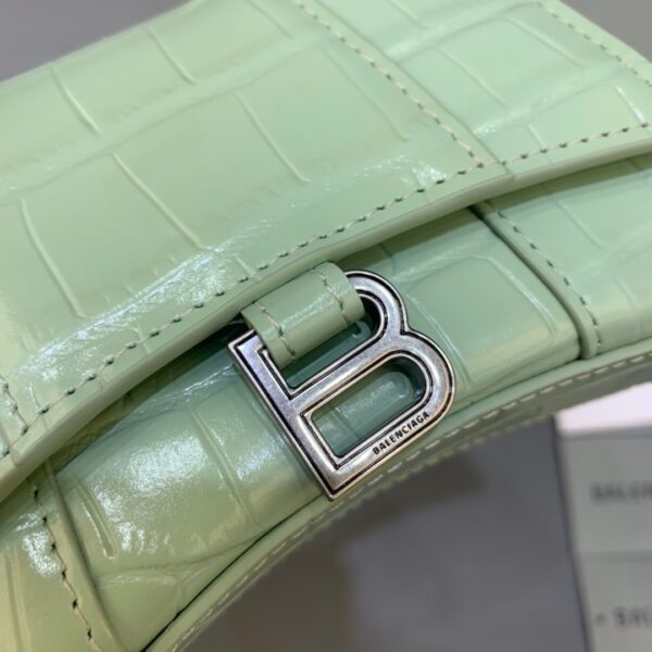 Balenciaga Hourglass Mini Handbag With Chain In Light Green, For Women, Women's Bags 4.7in/12cm