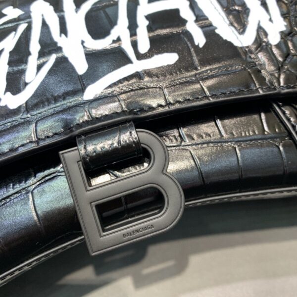 Balenciaga Hourglass Small Handbag In Black, For Women, Women's Bags 9in/23cm