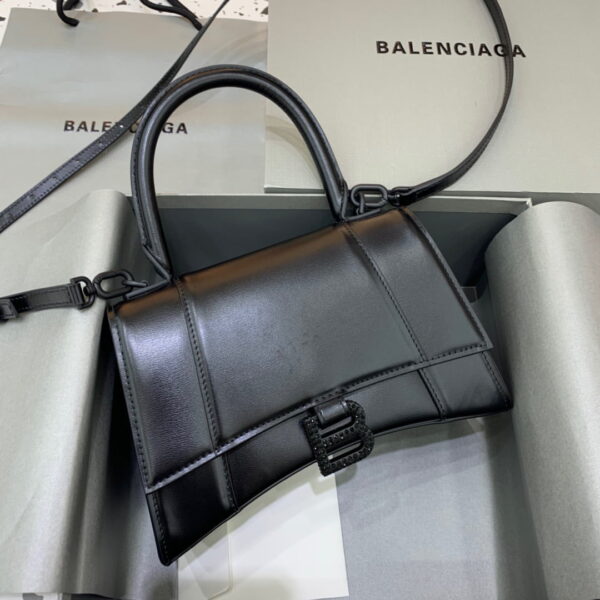 Balenciaga Hourglass Small Handbag In Black, For Women, Women's Bags 9in/23cm