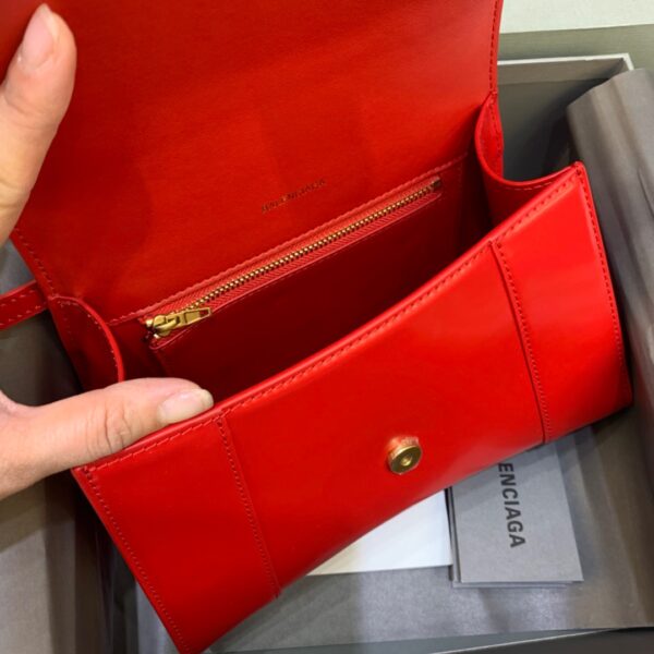 Balenciaga Hourglass Small Handbag In Bright Red, For Women, Women's Bags 9in/23cm 5935461QJ4M6406