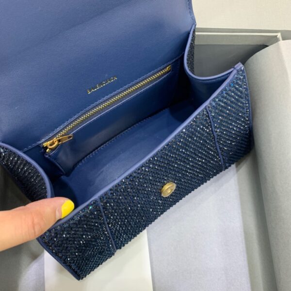 Balenciaga Hourglass Small Handbag In Dark Blue, For Women, Women's Bags 9in/23cm
