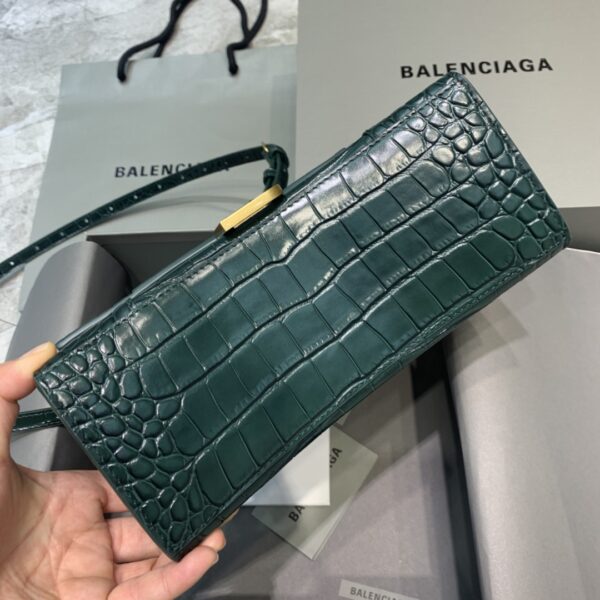 Balenciaga Hourglass Small Handbag In Dark Green, For Women, Women's Bags 9in/23cm