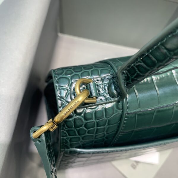 Balenciaga Hourglass Small Handbag In Dark Green, For Women, Women's Bags 9in/23cm