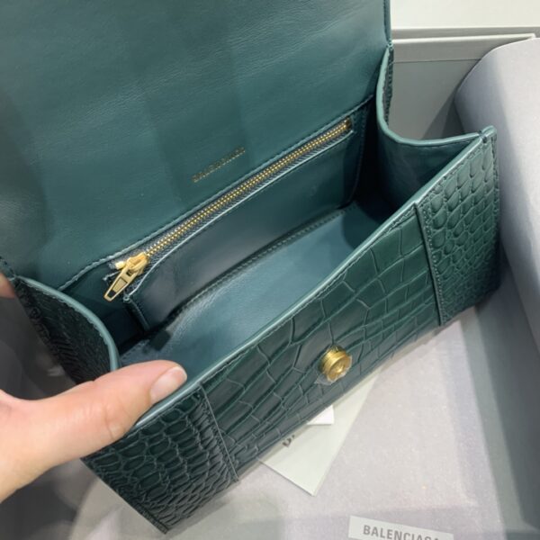 Balenciaga Hourglass Small Handbag In Dark Green, For Women, Women's Bags 9in/23cm