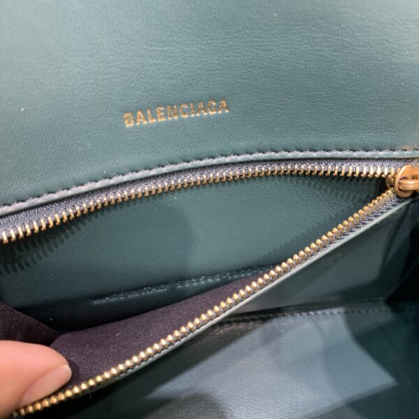 Balenciaga Hourglass Small Handbag In Dark Green, For Women, Women's Bags 9in/23cm