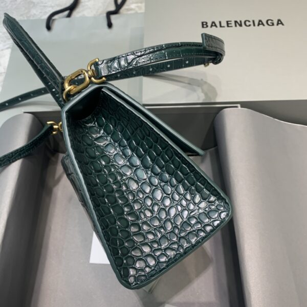 Balenciaga Hourglass Small Handbag In Dark Green, For Women, Women's Bags 9in/23cm