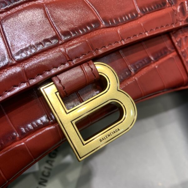 Balenciaga Hourglass Small Handbag In Dark Red, For Women, Women's Bags 9in/23cm 5935461LRGM6211