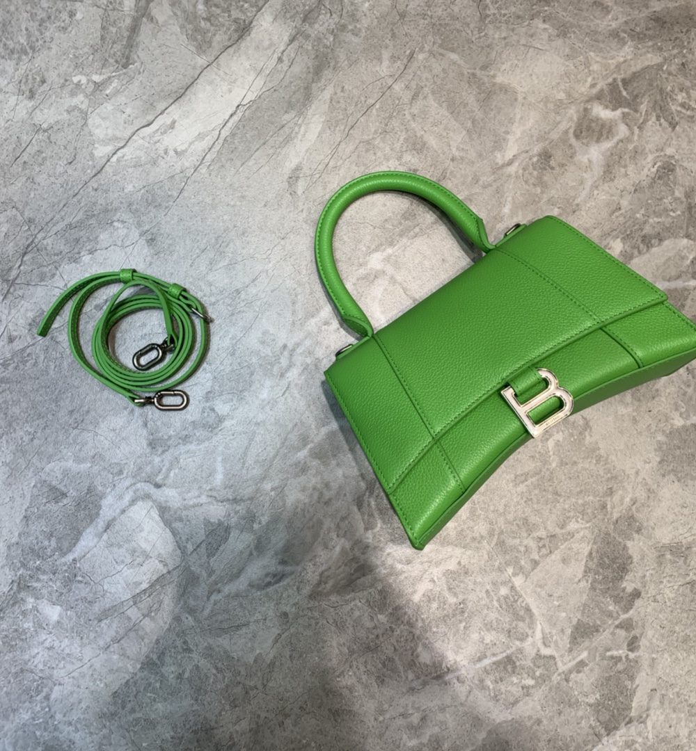 Balenciaga Hourglass Small Handbag In Green, For Women, Women's Bags 9in/23cm