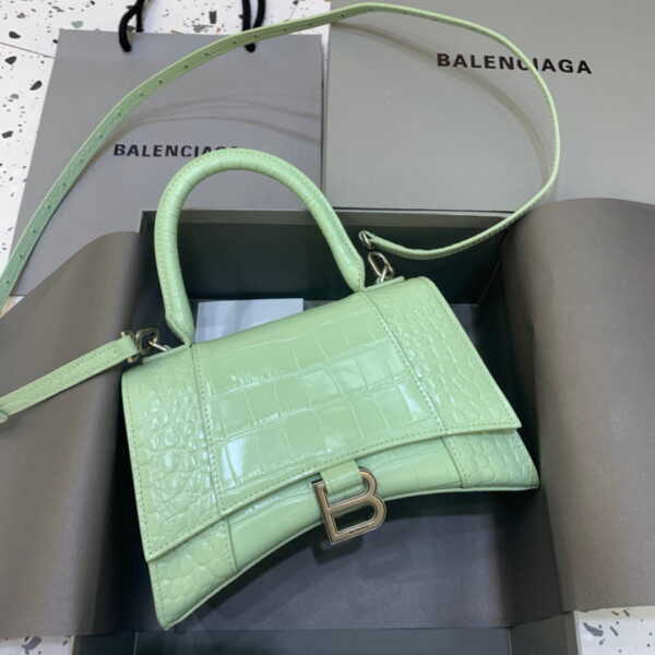 Balenciaga Hourglass Small Handbag In Light Green, For Women, Women's Bags 9in/23cm