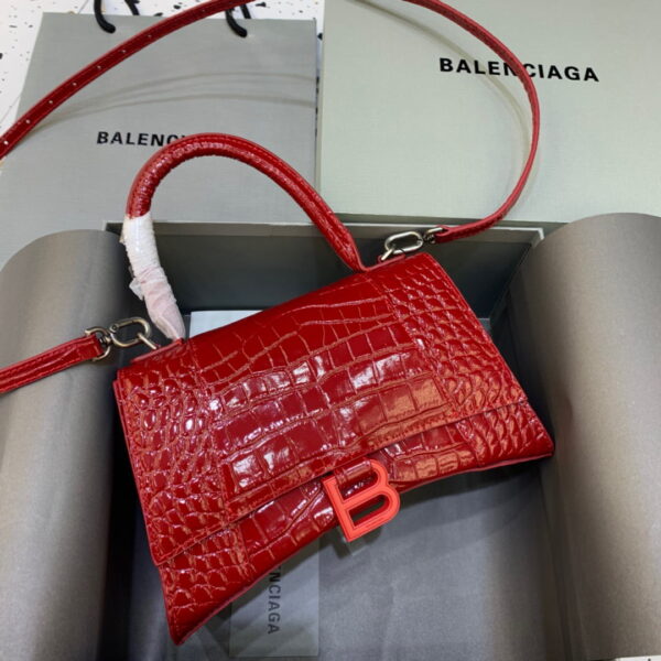 Balenciaga Hourglass Small Handbag In Red, For Women, Women's Bags 9in/23cm