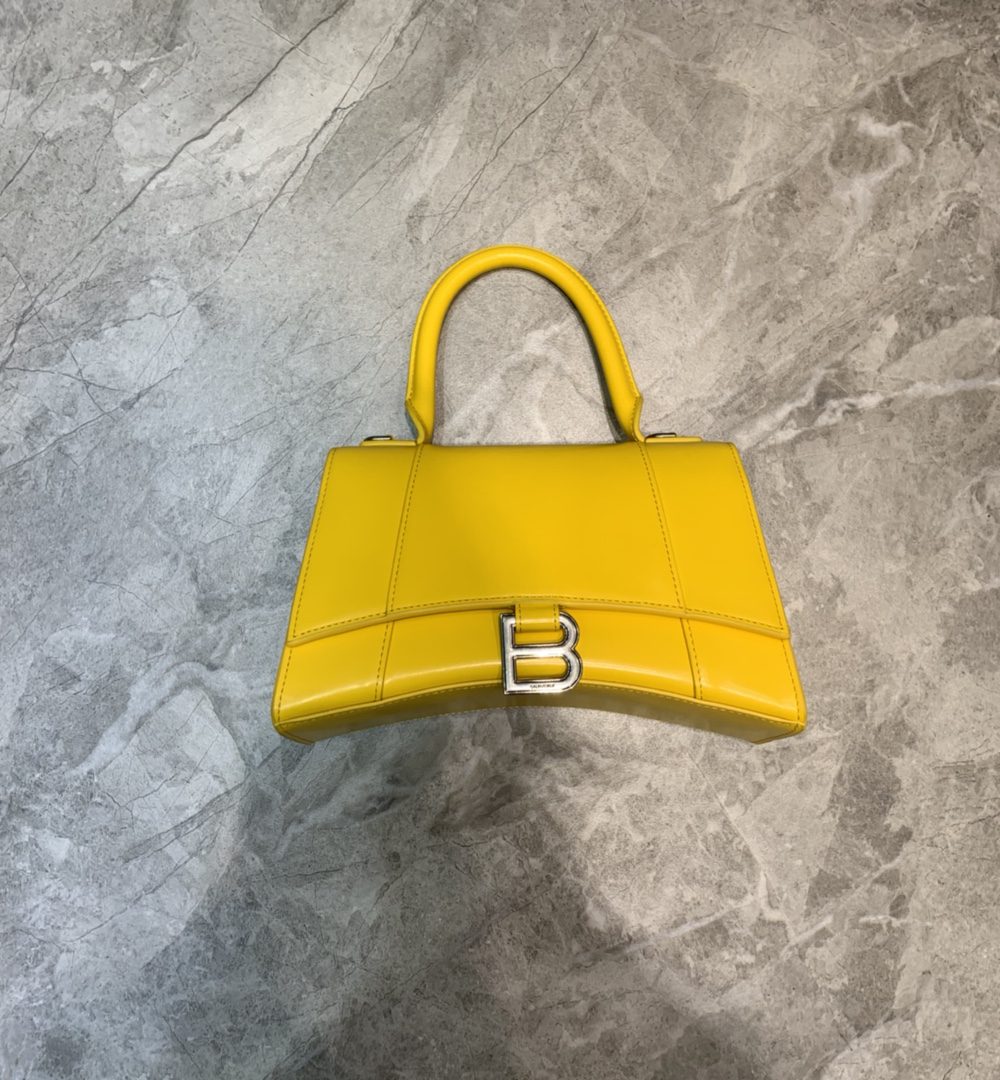 Balenciaga Hourglass Small Handbag In Yellow, For Women, Women's Bags 9in/23cm
