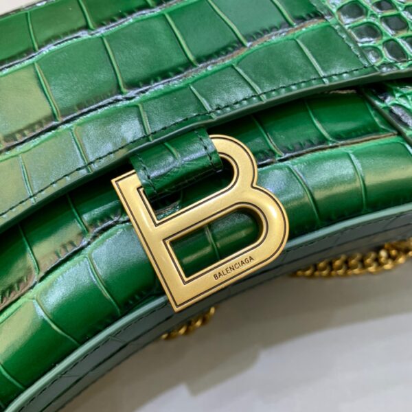 Balenciaga Hourglass Wallet On Chain in Dark Green, For Women, Women's Bags 9in/23cm