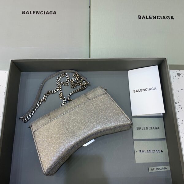 Balenciaga Hourglass Wallet On Chain in Golden Gray, For Women, Women's Bags 9in/23cm