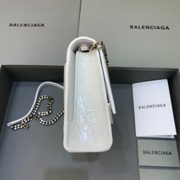 Balenciaga Hourglass Wallet On Chain in White, For Women, Women's Bags 9in/23cm