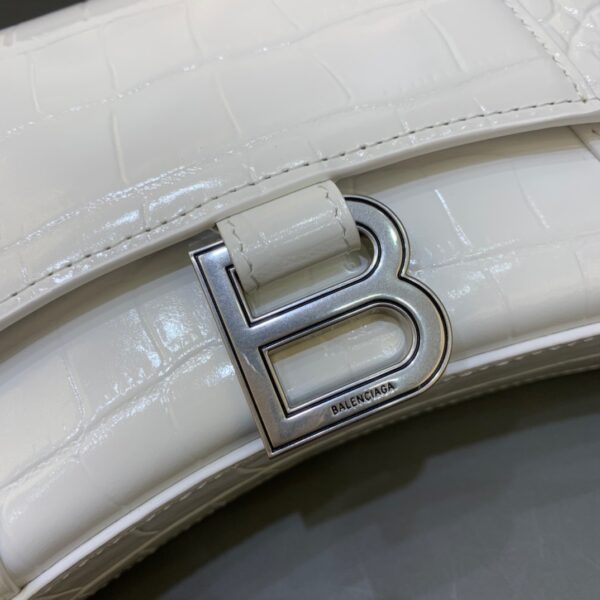 Balenciaga Hourglass Wallet On Chain in White, For Women, Women's Bags 9in/23cm