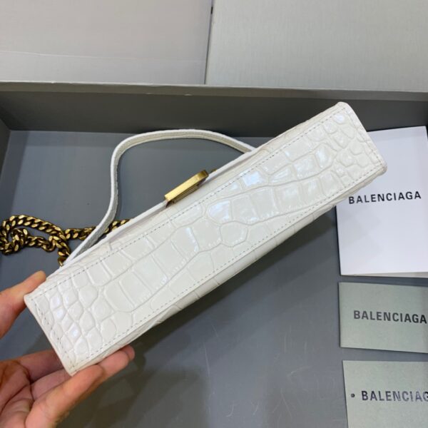 Balenciaga Hourglass Wallet On Chain in White, For Women, Women's Bags 9in/23cm