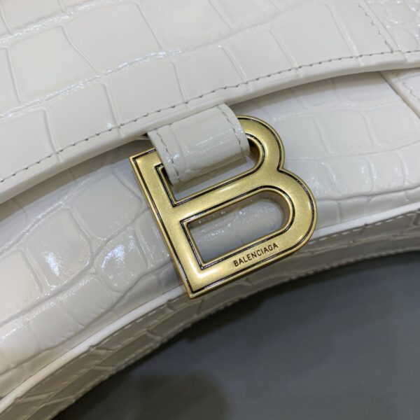 Balenciaga Hourglass Wallet On Chain in White, For Women, Women's Bags 9in/23cm