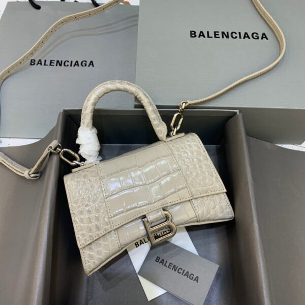 Balenciaga Hourglass XS Handbag In Beige, For Women, Women's Bags 7.4in/19cm