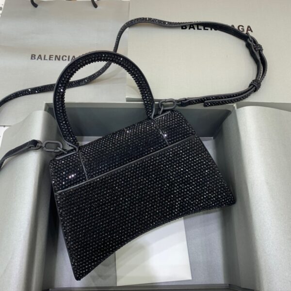 Balenciaga Hourglass XS Handbag In Black, For Women, Women's Bags 7.4in/19cm 59283328D071071