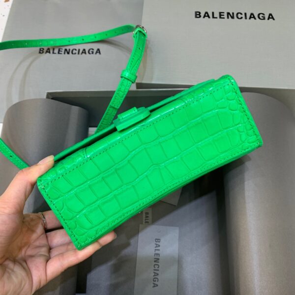 Balenciaga Hourglass XS Handbag In Bright Green, For Women, Women's Bags 7.4in/19cm 5928331U6AK3809
