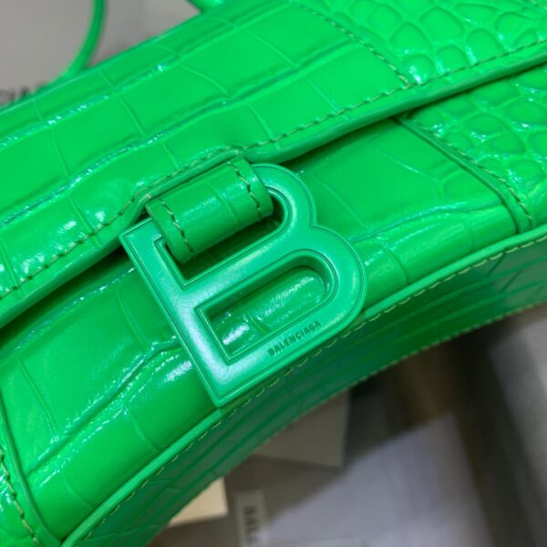 Balenciaga Hourglass XS Handbag In Bright Green, For Women, Women's Bags 7.4in/19cm 5928331U6AK3809