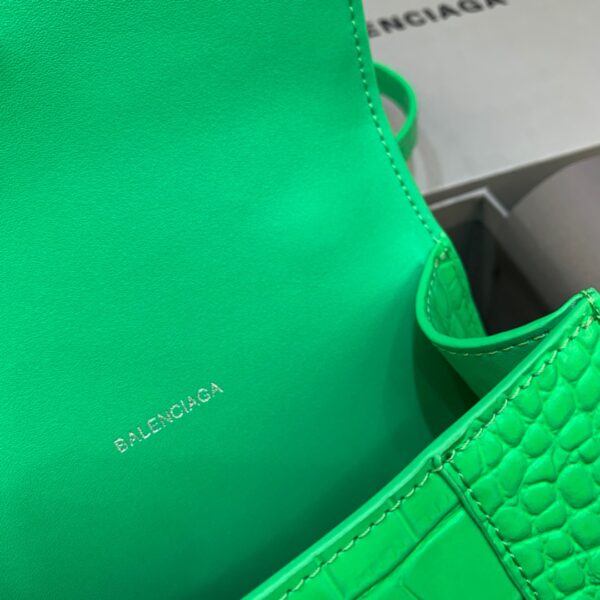Balenciaga Hourglass XS Handbag In Bright Green, For Women, Women's Bags 7.4in/19cm 5928331U6AK3809