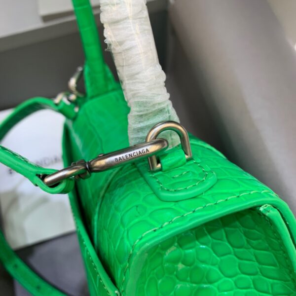 Balenciaga Hourglass XS Handbag In Bright Green, For Women, Women's Bags 7.4in/19cm 5928331U6AK3809