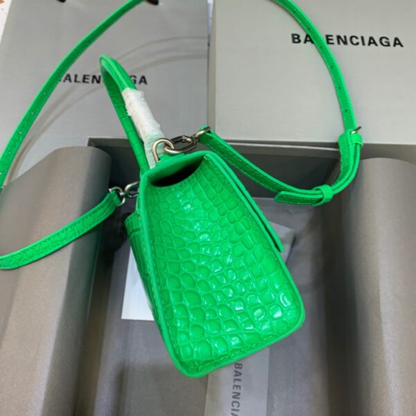Balenciaga Hourglass XS Handbag In Bright Green, For Women, Women's Bags 7.4in/19cm 5928331U6AK3809