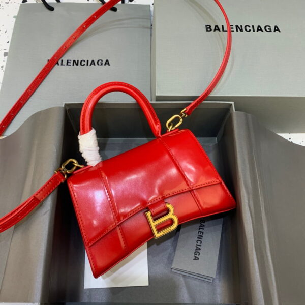 Balenciaga Hourglass XS Handbag In Red, For Women, Women's Bags 7.4in/19cm