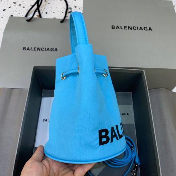 Balenciaga Le Cagole Medium Bucket Bag In Light Blue, For Women, Women's Bags 7in/18cm