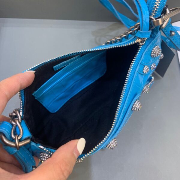 Balenciaga Le Cagole Mini Bag With Chain Blue, For Women, Women's Bags 8.2in/21cm 69581423EJY4624