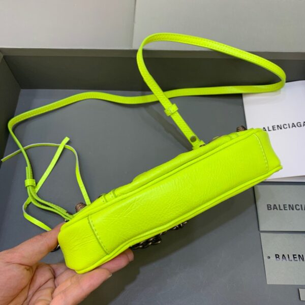 Balenciaga Le Cagole Mini Bag With Chain Light Green, For Women, Women's Bags 8.2in/21cm