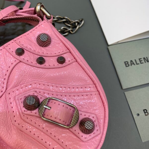 Balenciaga Le Cagole Mini Bag With Chain Light Pink, For Women, Women's Bags 8.2in/21cm