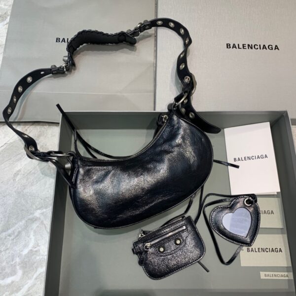 Balenciaga Le Cagole XS Shoulder Bag In Black, For Women, Women's Bags 10.2in/26cm 671309210BK1000
