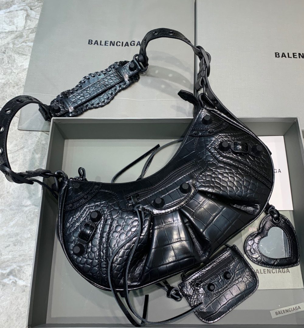 Balenciaga Le Cagole XS Shoulder Bag In Black, For Women, Women's Bags 13in/33cm