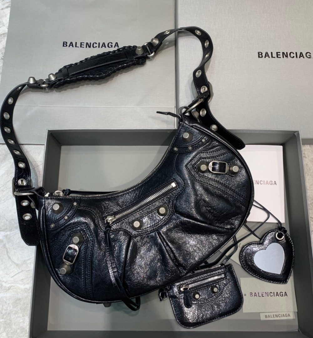 Balenciaga Le Cagole XS Shoulder Bag In Black, For Women, Women's Bags 13in/33cm