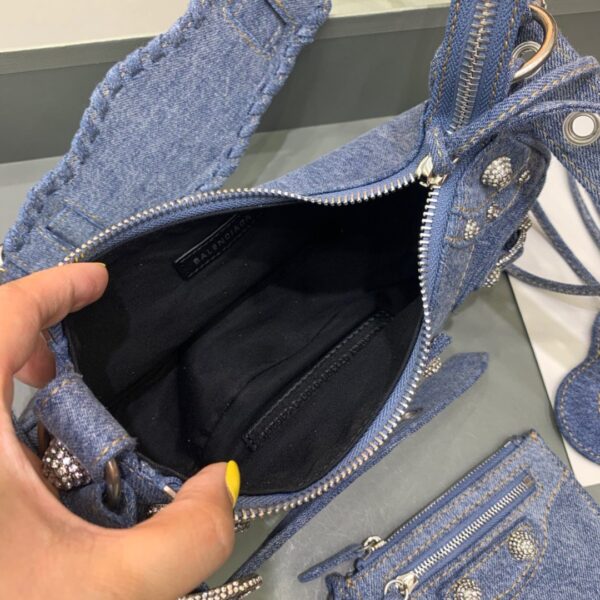 Balenciaga Le Cagole XS Shoulder Bag In Blue Washed, For Women, Women's Bags 10.2in/26cm