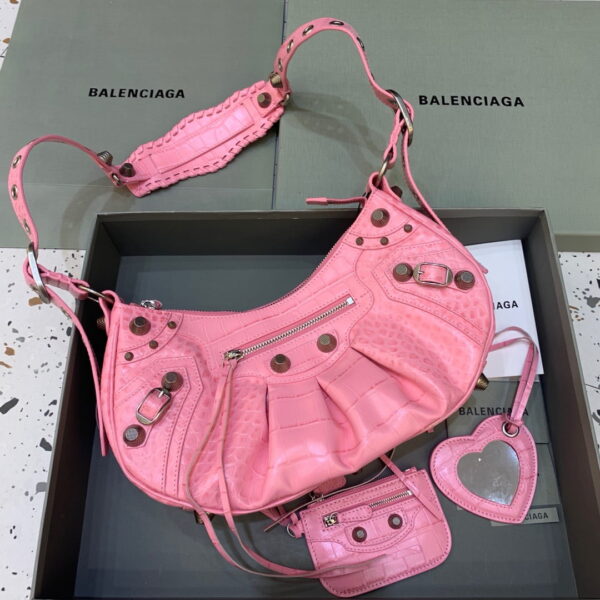 Balenciaga Le Cagole XS Shoulder Bag In Pink, For Women, Women's Bags 13in/33cm 67130723EBY5812