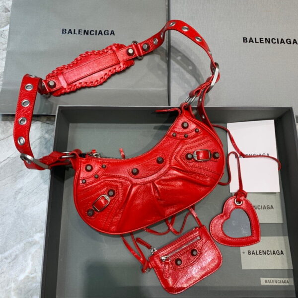 Balenciaga Le Cagole XS Shoulder Bag In Red, For Women, Women's Bags 10.2in/26cm 6713091VG9Y6406