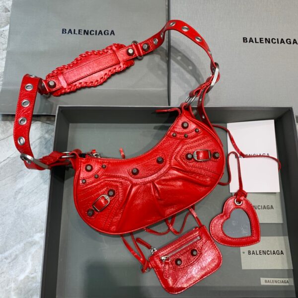 Balenciaga Le Cagole XS Shoulder Bag In Red, For Women, Women's Bags 10.2in/26cm 6713091VG9Y6406