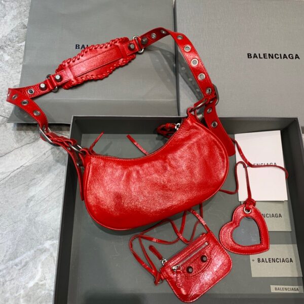 Balenciaga Le Cagole XS Shoulder Bag In Red, For Women, Women's Bags 10.2in/26cm 6713091VG9Y6406