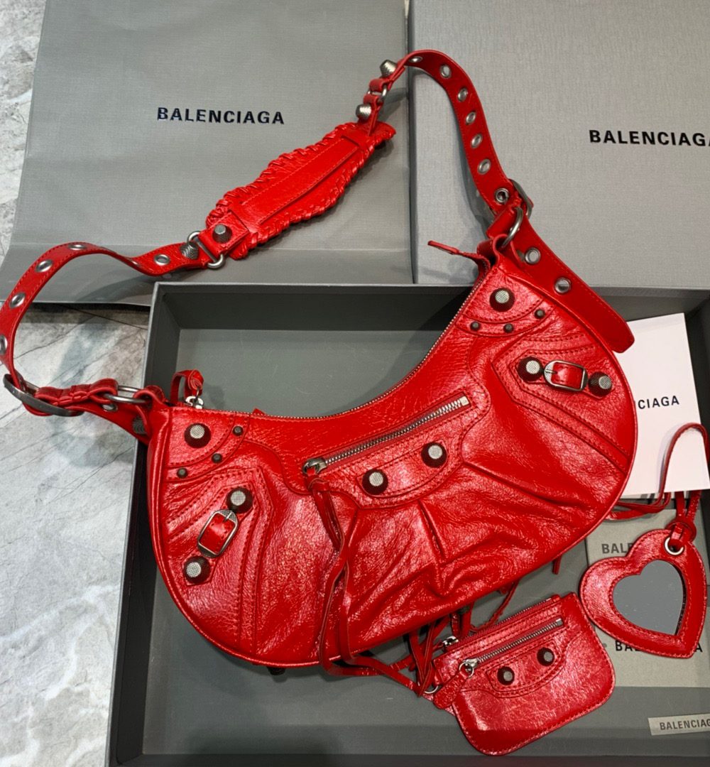 Balenciaga Le Cagole XS Shoulder Bag In Red, For Women, Women's Bags 13in/33cm