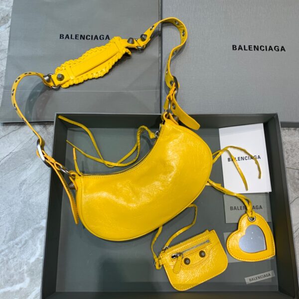 Balenciaga Le Cagole XS Shoulder Bag In Yellow, For Women, Women's Bags 10.2in/26cm