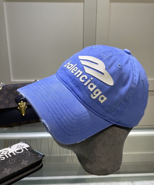Balenciaga Logo Cap In Blue
