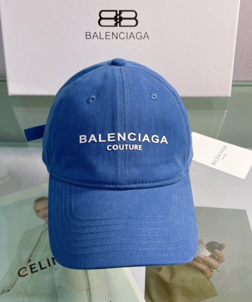 Balenciaga Logo Cap In Blue