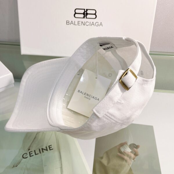 Balenciaga Logo Cap In White
