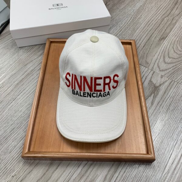 Balenciaga Logo Cap In White