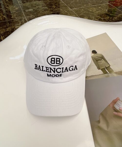 Balenciaga Logo Cap In White