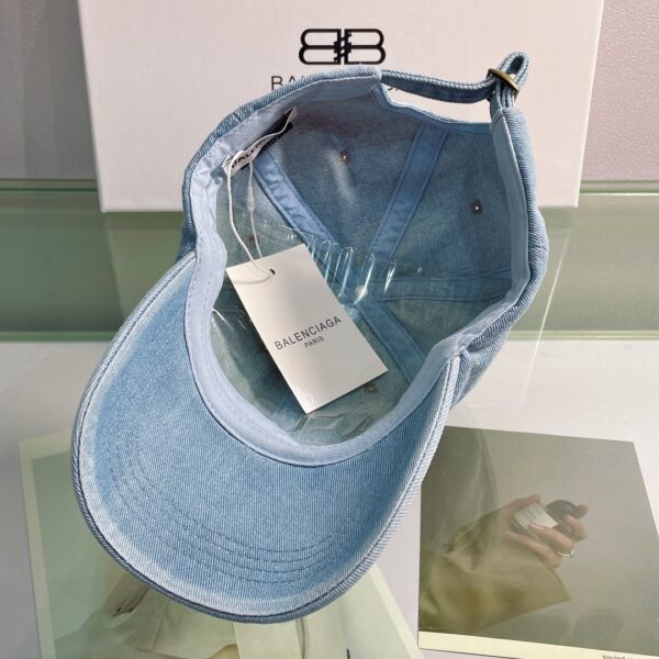 Balenciaga Logo Front Cap In Blue